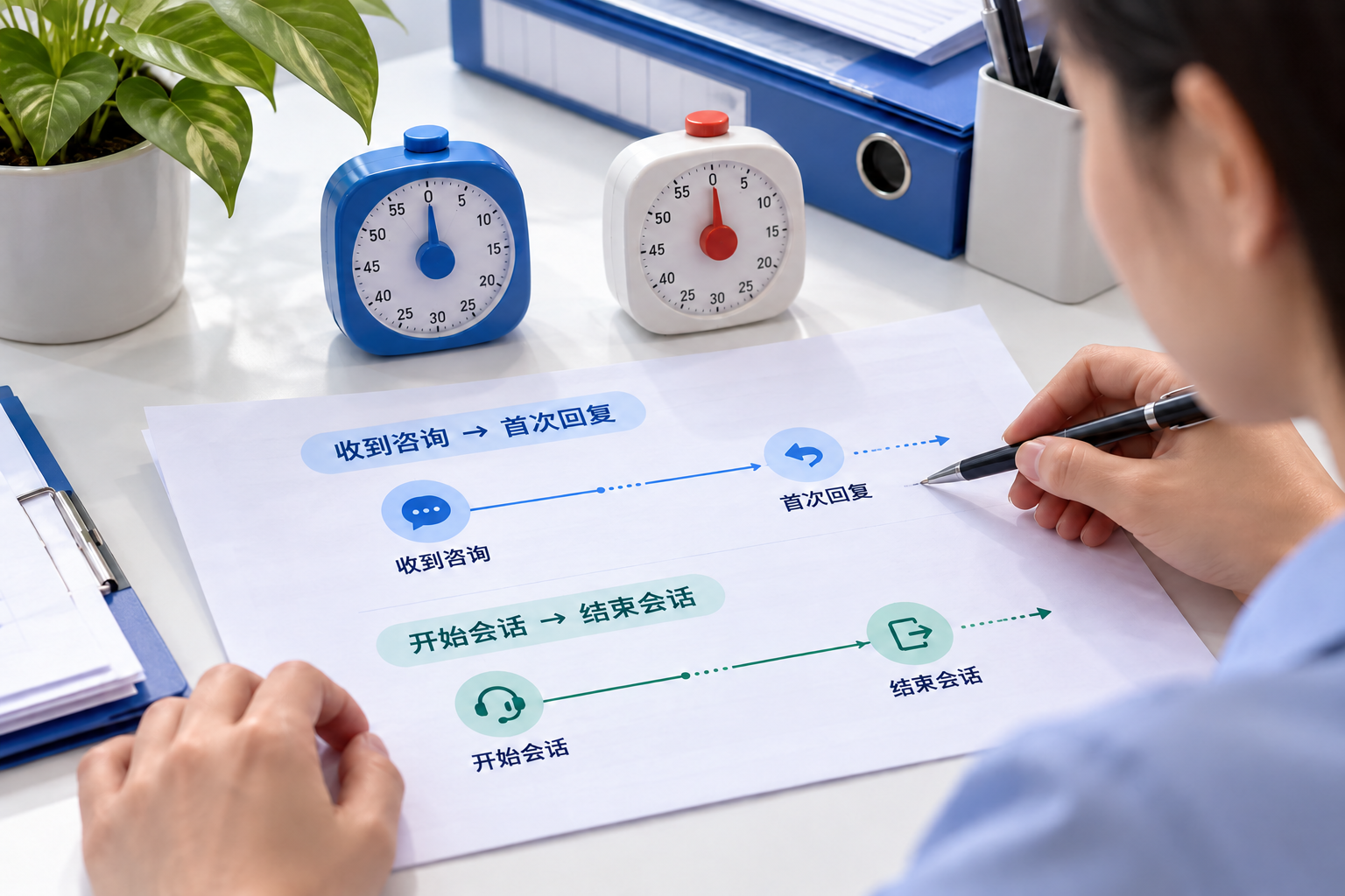 响应时长与会话时长使用各自的起止点。