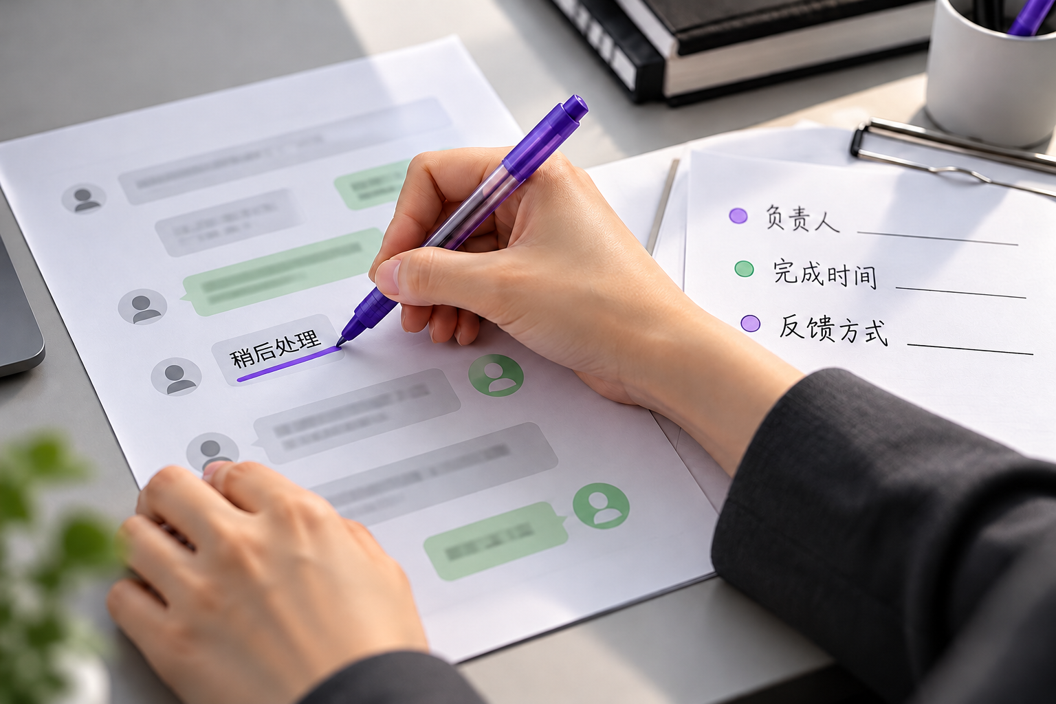 把复盘意见落实到负责人、时间和反馈方式。