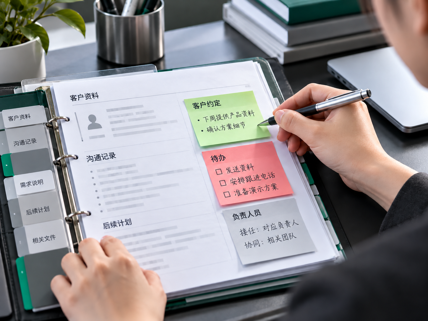 让接任人员沿原记录完成一次接续,再调整账号权限。