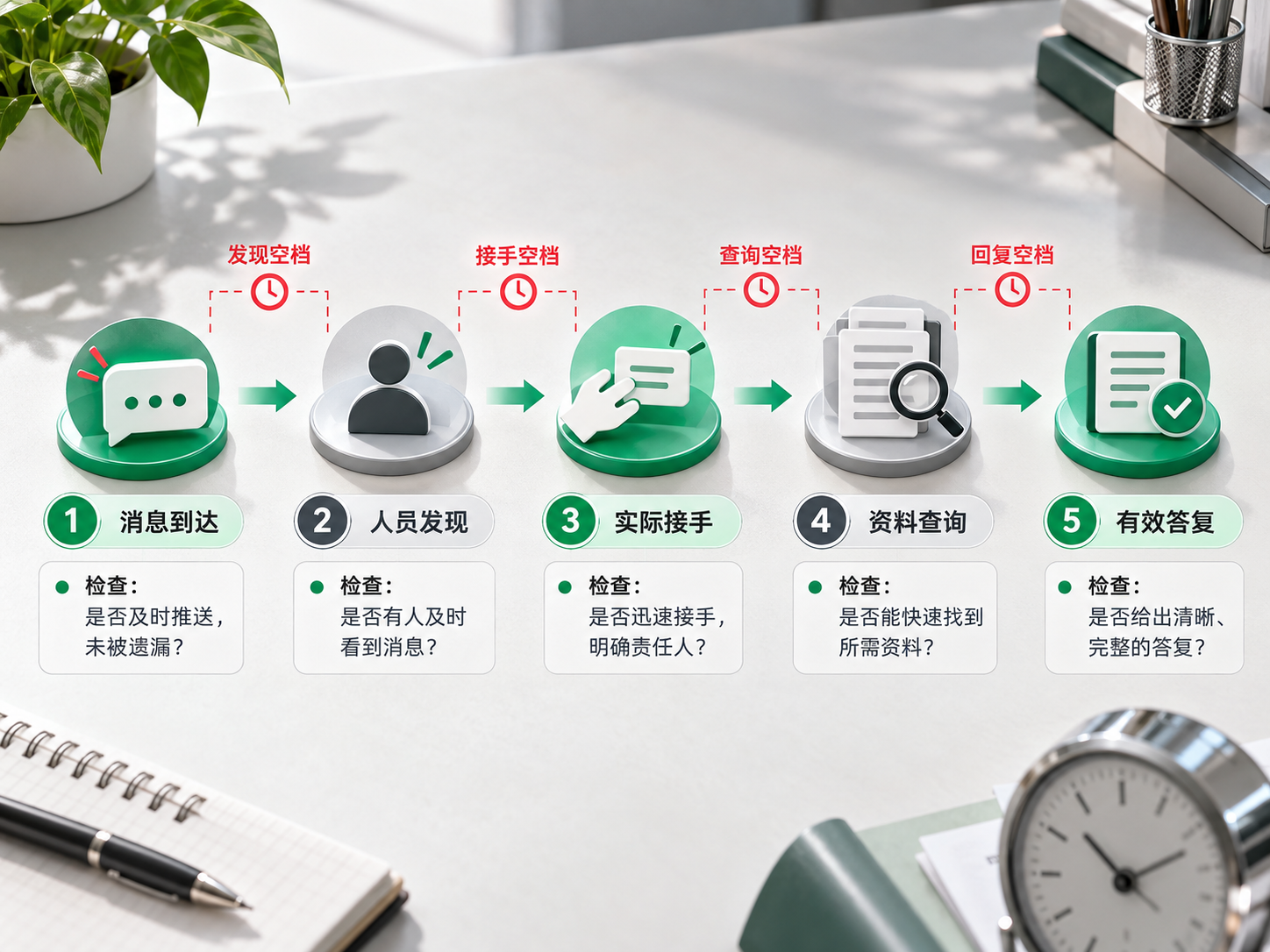 把分配与接手的空档找出来,再针对具体环节缩短等待。