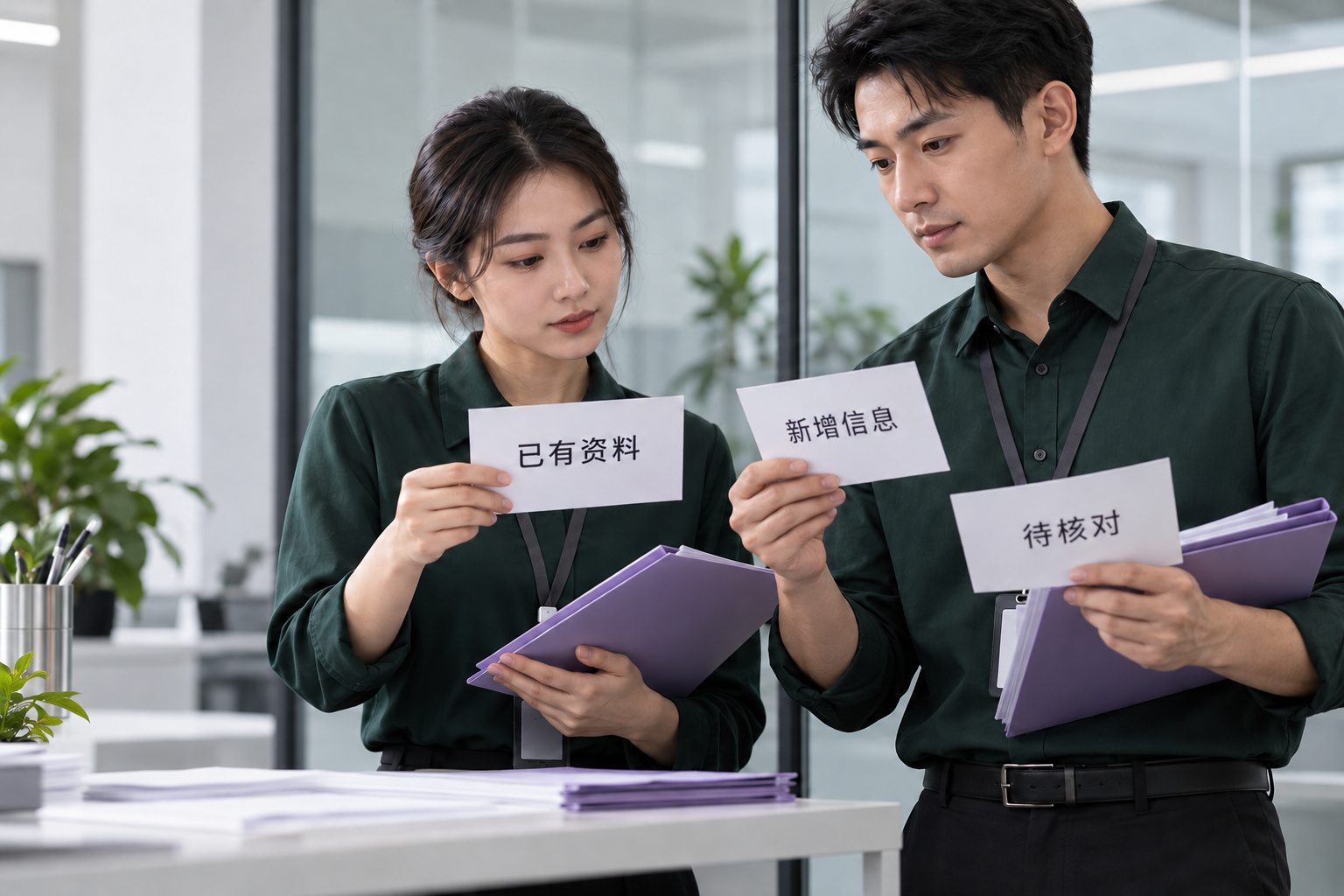 核对已有资料与新增信息,让客户档案保持清楚。