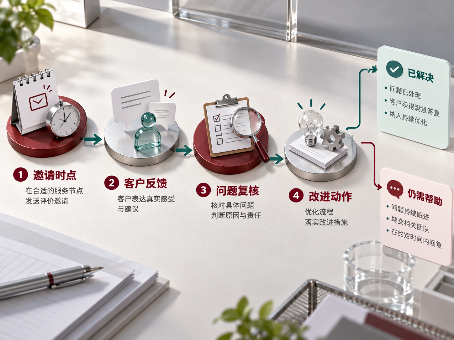 先明确评价代表什么,再把反馈落实到具体服务改进。