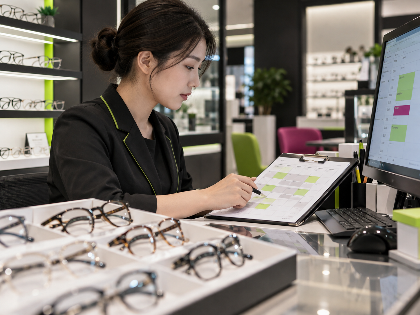 预约时段与门店服务资源确认一致,再向顾客回告。
